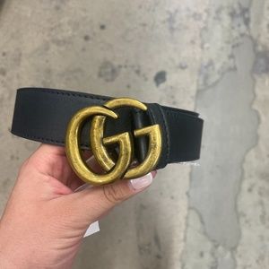 Gucci Black Leather Belt